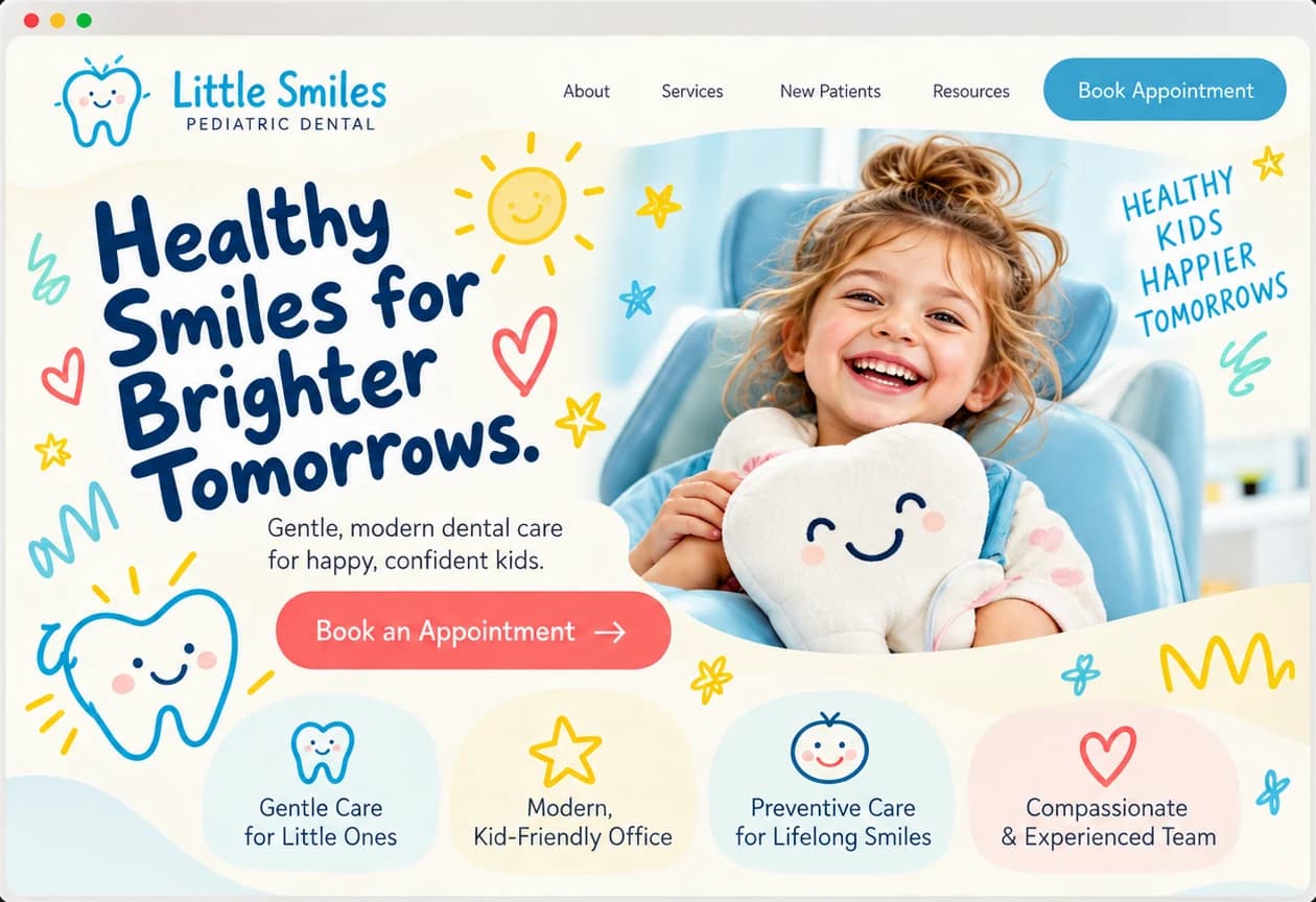 Little Smiles Pediatric Dental desktop website